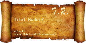 Thiel Rudolf névjegykártya